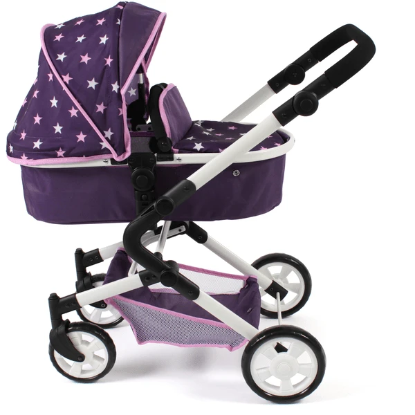 BAYER CHIC 2000 Combi Poppenwagen LIA Stars Paars 4 BAYER CHIC 2000 Combi Poppenwagen LIA Stars Paars - Image 2