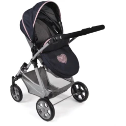 BAYER CHIC 2000 Kombi Poppenwagen NELE Gemêleerd Marine Grijs -Kinderspeelgoed Winkel bayer chic 2000 kombi poppenwagen nele gemeleerd marine grijs a320886 3