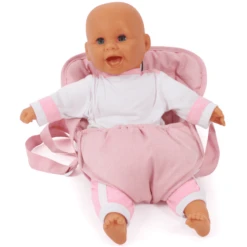 BAYER CHIC 2000 Poppendraagdoek Melange Grijs-roze -Kinderspeelgoed Winkel bayer chic 2000 poppendraagdoek melange grijs roze a360135 3