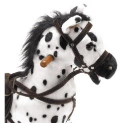 BAYER CHIC 2000 Schommelpaard CARLOTTA Wit Met Zwarte Stippen -Kinderspeelgoed Winkel bayer chic 2000 schommelpaard carlotta wit met zwarte stippen a320815 1