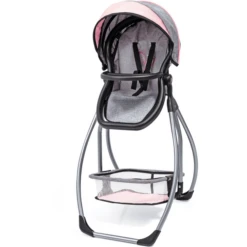 Bayer Design Poppen Kinderstoel Trio Grijs/roze, Met Vlinder
