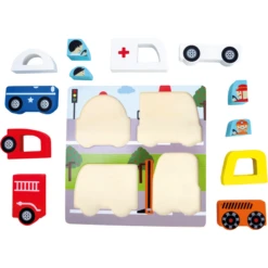 Bino 3D Puzzel Hout, Reddingsvoertuigen -Kinderspeelgoed Winkel bino 3d puzzel hout reddingsvoertuigen a360359 2