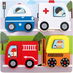 Bino 3D Puzzel Hout, Reddingsvoertuigen -Kinderspeelgoed Winkel bino 3d puzzel hout reddingsvoertuigen a360359 3