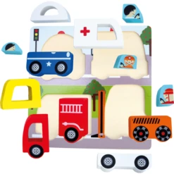Bino 3D Puzzel Hout, Reddingsvoertuigen -Kinderspeelgoed Winkel bino 3d puzzel hout reddingsvoertuigen a360359 4