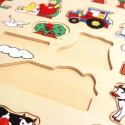 BINO Hout - Steekpuzzel Boerderij, Maxi -Kinderspeelgoed Winkel bino hout steekpuzzel boerderij maxi a013872 3