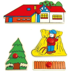 BINO Hout - Steekpuzzel Boerderij, Maxi -Kinderspeelgoed Winkel bino hout steekpuzzel boerderij maxi a013872 4