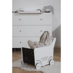 CHILDHOME Houten Wagen Wit -Kinderspeelgoed Winkel childhome houten wagen wit a260144 3