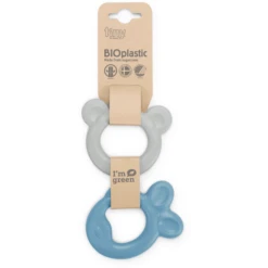 Dantoy Kleine BIO Bijtring Blauw 2 Stuks