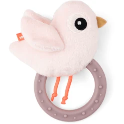 Done By Deer ™ Rammelaar Met Bijtring Birdee Roze -Kinderspeelgoed Winkel done by deer rammelaar met bijtring birdee roze a404173 1