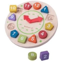 EverEarth® Houten Klok -Kinderspeelgoed Winkel everearth houten klok a251790 1