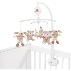 FEHN Muziek-Mobile Hond, Eend, Teddy - Rainbow -Kinderspeelgoed Winkel fehn muziek mobile hond eend teddy rainbow a123226 1