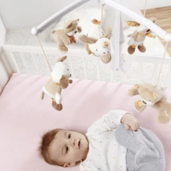 FEHN Muziek-Mobile Hond, Eend, Teddy - Rainbow -Kinderspeelgoed Winkel fehn muziek mobile hond eend teddy rainbow a123226 2