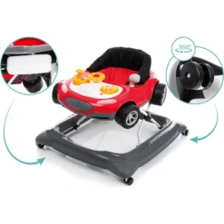 Fillikid Loopwagen Auto Grijs Rood -Kinderspeelgoed Winkel fillikid loopwagen auto grijs rood a207346 2