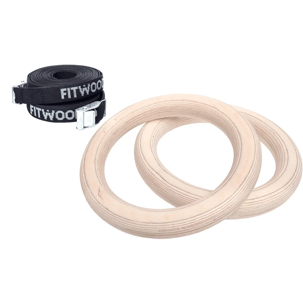 Fitwood ULPU MINI Turnringen, Berken - Zwarte Banden 3 Fitwood ULPU MINI Turnringen, Berken - Zwarte Banden