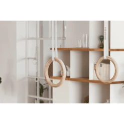 Fitwood ULPU Turnringen, Berken Wit Gewaxt - Zwarte Bandjes -Kinderspeelgoed Winkel fitwood ulpu turnringen berken wit gewaxt zwarte bandjes a377256 4