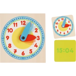 Goki Leren Klok In Houten Doos -Kinderspeelgoed Winkel goki leren klok in houten doos a325282 3