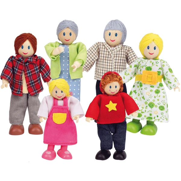 HAPE Poppenfamilie - Blanke Huidskleur 6delig 4 HAPE Poppenfamilie - Blanke Huidskleur 6delig - Image 2
