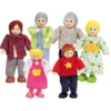 HAPE Poppenfamilie - Blanke Huidskleur 6delig -Kinderspeelgoed Winkel hape poppenfamilie blanke huidskleur 6delig a073802