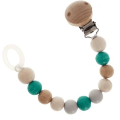 HESS Speenketting, Natuurlijk Turquoise -Kinderspeelgoed Winkel hess speenketting natuurlijk turquoise a286235 1