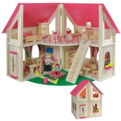 Howa® Poppenhuis Opvouwbaar Incl. Accessoires -Kinderspeelgoed Winkel howa poppenhuis opvouwbaar incl accessoires a260254 2