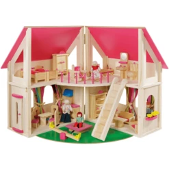 Howa® Poppenhuis Opvouwbaar Incl. Accessoires -Kinderspeelgoed Winkel howa poppenhuis opvouwbaar incl accessoires a260254 3