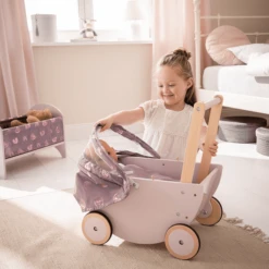 Howa Poppenwagen "Regenboog" Van Hout Met Opvouwbare Kap -Kinderspeelgoed Winkel howa poppenwagen regenboog van hout met opvouwbare kap a349821 3