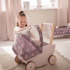 Howa Poppenwagen "Regenboog" Van Hout Met Opvouwbare Kap -Kinderspeelgoed Winkel howa poppenwagen regenboog van hout met opvouwbare kap a349821 4