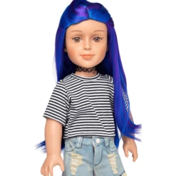 I'M A GIRLY Blauwe Lange Pruik 9 I'M A GIRLY Blauwe Lange Pruik -Kinderspeelgoed Winkel im a girly blauwe lange pruik a315126 2