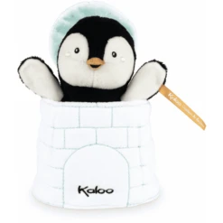 Kaloo ® Kachoo Hand Puppet Pinguin Gablin In Igloo -Kinderspeelgoed Winkel kaloo kachoo hand puppet pinguin gablin in igloo a293115 1