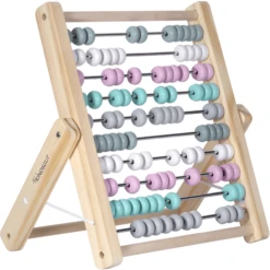 KINDSGUT Abacus Rekenliniaal, Lichtroze -Kinderspeelgoed Winkel kindsgut abacus rekenliniaal lichtroze a325206 2