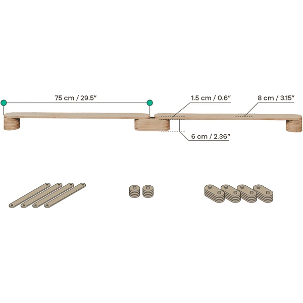 LEG & GO Evenwichtsbalk Set Van 4 4 LEG & GO Evenwichtsbalk Set Van 4 - Image 2
