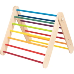 LEG & GO Klimdriehoek - Klimmuur (Zweeds) 2in1, Regenboog -Kinderspeelgoed Winkel leg go klimdriehoek klimmuur zweeds 2in1 regenboog a379553 2