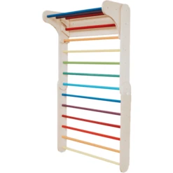 LEG & GO Klimdriehoek - Klimmuur (Zweeds) 2in1, Regenboog -Kinderspeelgoed Winkel leg go klimdriehoek klimmuur zweeds 2in1 regenboog a379553 3