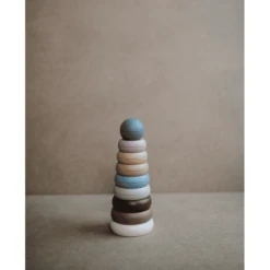 Mushie Stapeltoren Rustiek -Kinderspeelgoed Winkel mushie stapeltoren rustiek a399226 4