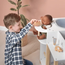 MUSTERKIND ® Dolls' Centre "Viola" Wit/naturel/oudroze -Kinderspeelgoed Winkel musterkind dolls centre viola wit naturel oudroze a392688 1