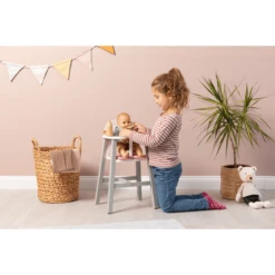 MUSTERKIND ® Viola Poppenstoel Grijs/wit/oud Roze -Kinderspeelgoed Winkel musterkind viola poppenstoel grijs wit oud roze a326741 4