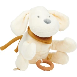 Nattou Charlie Muziekdoos Hond Flanel Vanille -Kinderspeelgoed Winkel nattou charlie muziekdoos hond flanel vanille a389658 1