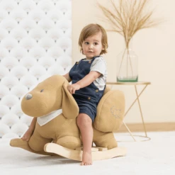 Nattou Charlie Rocking Animal Jacquard Caramel -Kinderspeelgoed Winkel nattou charlie rocking animal jacquard caramel a389646 2