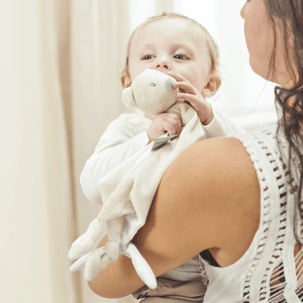 Nattou Romeo, Jules & Sally Maxi Knuffelsjaal Beer 4 Nattou Romeo, Jules & Sally Maxi Knuffelsjaal Beer - Image 2