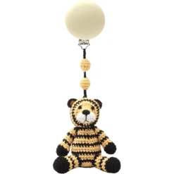 Nature Zoo Of Denmark Gehaakte Kinderwagenwagen - Tiger , Geel -Kinderspeelgoed Winkel nature zoo of denmark gehaakte kinderwagenwagen tiger geel a302011 1