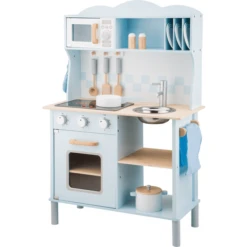 New Classic Toys® New Classic Toys Speelkeuken - Modern Blauw Met Kookplaat -Kinderspeelgoed Winkel new classic toys speelkeuken modern blauw met kookplaat a300926 1