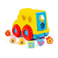 POLESIE ® Bus Met Insteekstenen (displaydoos) -Kinderspeelgoed Winkel polesie bus met insteekstenen displaydoos a345555 1