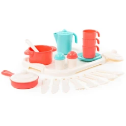 POLESIE ® Keukenset Op Dienblad (3 Personen) -Kinderspeelgoed Winkel polesie keukenset op dienblad 3 personen a298831 3