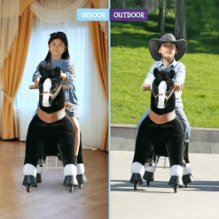 PonyCycle ® Black With White Hoof Horse -Kinderspeelgoed Winkel ponycycle black with white hoof horse a338461 4