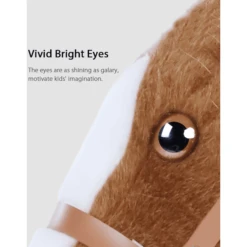 PonyCycle ® Bruin Met Rem En Geluid - Groot -Kinderspeelgoed Winkel ponycycle bruin met rem en geluid groot a313694 4