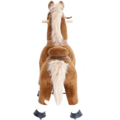 PonyCycle ® Bruin Met Rem En Geluid - Klein -Kinderspeelgoed Winkel ponycycle bruin met rem en geluid klein a313688 2