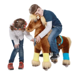 PonyCycle® Paard Brown Middelgroot -Kinderspeelgoed Winkel ponycycle paard brown middelgroot a275569 3