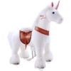 PonyCycle ® Witte Eenhoorn Met Rem - Groot -Kinderspeelgoed Winkel ponycycle witte eenhoorn met rem groot a313696