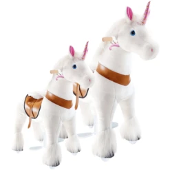 PonyCycle ® Witte Eenhoorn Met Rem - Groot -Kinderspeelgoed Winkel ponycycle witte eenhoorn met rem groot a313696 3