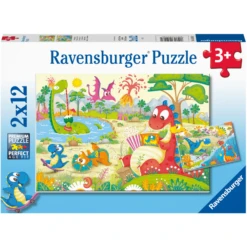 Ravensburger 2 X 12 Puzzel - Favoriete Dino's -Kinderspeelgoed Winkel ravensburger 2 x 12 puzzel favoriete dinos a341637 4